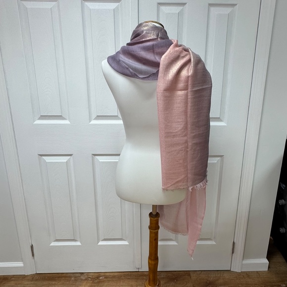 Jim Thompson Purple/Pink Scarf Shawl 82" x 35" - NEW in Bag. - Picture 2 of 14